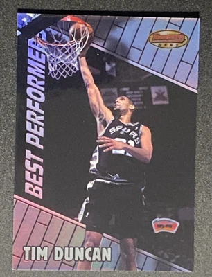1999-00 Bowman's Best - Best Performers Tim Duncan #92 refractor 100/400 Foto 1 de 4