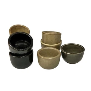 Set of 8 French Escargot Cups, Vintage French Ceramic Snail Serving Pots - Picture 1 of 9