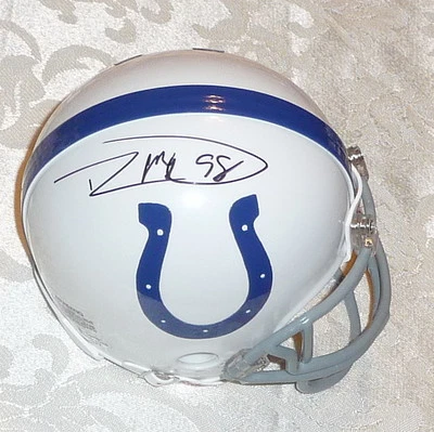 Minicasco autografiado por Robert Mathis Indianapolis Colts incluyendo certificado de autenticidad BDS #1922 Foto 1 de 2