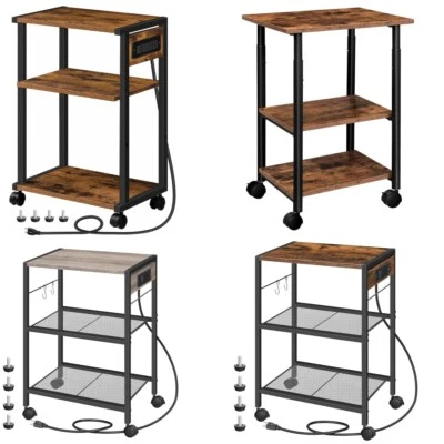 HOOBRO Mobile Printer Stand Table Printer Cart Storage Organizer Rack Office