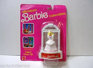 NEW Miniature Barbie Collectibles Happy Holidays Mattel 1988 #7478 Revolve Base - Picture 1 of 12