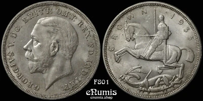 Grã-Bretanha, George V, Coroa 1935, Art Deco, UNC - Imagem 1 de 4