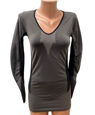 MARITHE + FRANCOIS GIRBAUD size S / M Top Blouse Brown Long Sleeve - Image 1 of 4