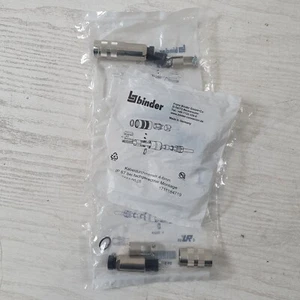 3 x Binder 9951140005 / 99-5114-00-05 Shielded Cable Connector Kit LOT - S60 - Picture 1 of 4