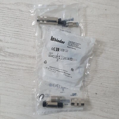 3 x Binder 9951140005 / 99-5114-00-05 Shielded Cable Connector Kit LOT - S60 - Image 1 of 4