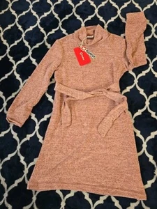 6-7 Years Girls Long Sleeve Dress With Belt - Picture 1 of 8