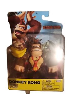 Jakks Pacific World of Nintendo Donkey Kong 4” w Bananas Toy Figure NEW RELEASE