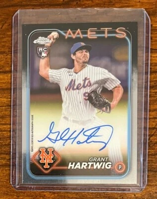 2024 Topps Chrome Rookie Auto #RA-GH Grant Hartwig  - New York Mets - Image 1 of 2