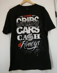 NOTORIOUS Family T-shirt "Cribs Cars Cash Honeys " Black size L NWOT - Picture 1 of 2