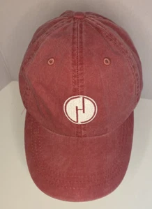 Adams NY Paris Milan Monogram Red Denim Adjustable Strapback Trucker Cap Hat - Picture 1 of 11