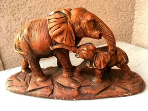 ancienne sculpture animalière en plâtre signée et numérotée éléphant - Picture 1 of 11