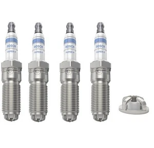 Spark Plugs x 4 Bosch Super 4 Fits Ford Fiesta MK VI 1.25 1.4 1.6 Ti - Picture 1 of 8