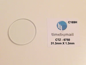For CITIZEN 6750 G70196 Chronograph Watch Glass Crystal 31.3mm Spare Part C169H - Picture 1 of 1