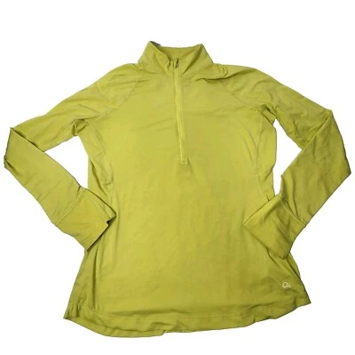 Camisa con capucha Mountain Hardwear 1/4 cremallera para mujer mecha grande Q amarilla Foto 1 de 4
