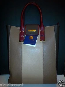 Adrienne Vittadini zweifarbige Saffianno Kollektion Handtasche 2105 Large neu mit Etikett 215 $ - Bild 1 von 5
