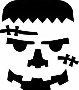 Frankenstein Halloween Glass Yeti Decoration Vinyl Decal Sticker Pick SIZE COLOR - Picture 1 of 2