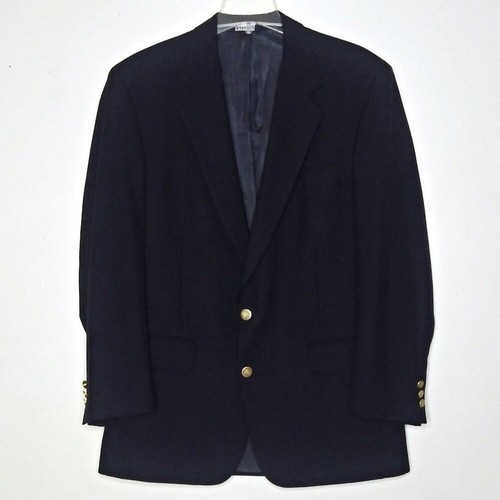 Giacca tuta blazer lana vintage Burberrys Super 100's cappotto sportivo blu navy taglia 40L