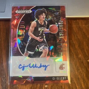 CJ Elleby 2020 Panini Prizm Draft Picks Prospect Red Ice Rookie Auto RC #PA-CJ - Picture 1 of 6