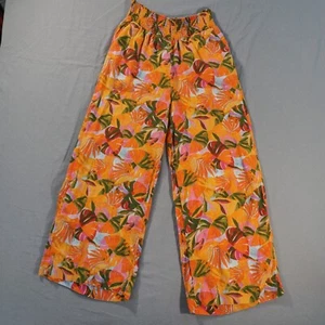 C&C California Pants Women Large Linen Hawaiian Beach Coastal Resort Loose Baggy - Picture 1 of 9