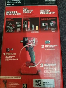 Milwaukee 2855-20 M18 COMBUSTIBLE 1/2" Llave de Impacto Compacta con Anillo de Fricción Herramienta Desnuda - Imagen 1 de 2