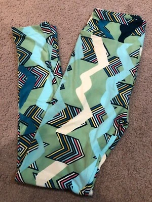 Новый LuLaRoe леггинсы один размер OS новом кремовый мульти стрела шеврон дизайн новый #117 - Изображение 1 из 2