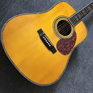 41 "D Body 45 series high quality acoustic guitar solid spruce top Gold tuner - Picture 1 of 9