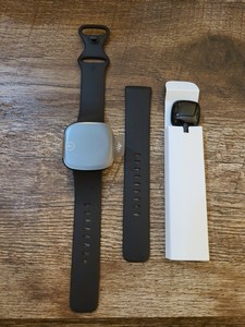 Black Fitbit Versa 3 Health and Fitness Smartwatch with GPS