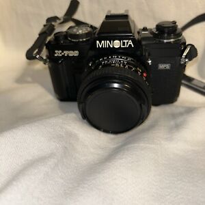 Minolta X-700 35mm SLR Film Camera, Lenses, Flash. Working Condition. Well Taken