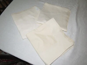 FRETTE TABLE NAPKINS  22" X 22" Napkins Lot Of 16 Cream Two Tone - Picture 1 of 3