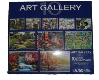 Ten Deluxe Jigsaw Puzzles-Art Gallery New - Image 1 of 4