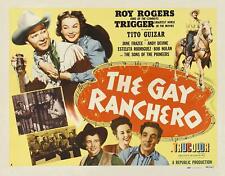 ROY ROGERS JANE FRAZEE ANDY DEVINE In THE GAY RANCHERO 11x14 HS Print 1948