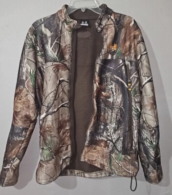 Chaqueta polar Under Armour para hombre M camuflaje caza cremallera completa interior Foto 1 de 4