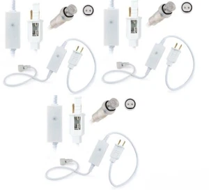 3 PK LED Rope Power Cord w/ Attached Connection Cap Mode-Changing 8-Modes 1Meter - Picture 1 of 3