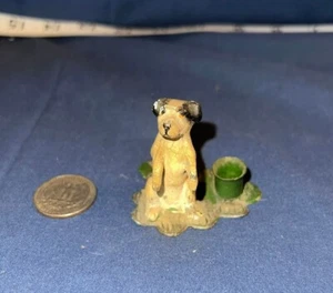 Jack Russell Terrier Antique Heyde Candle Holder / Thimble Holder - Early 1900's - Picture 1 of 7