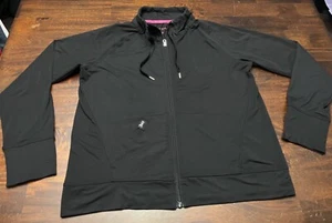 Juicy Couture Sport Black Full Zip Athletic Track Jacket Women’s Size L - Picture 1 of 5