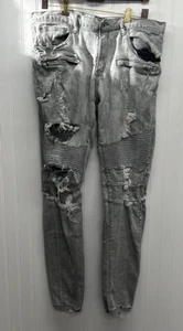 DOPE moto distressed skinny jeans 36 x 34 - Picture 1 of 8