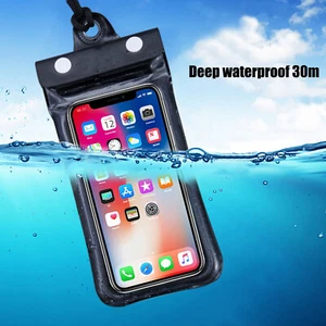 Universal Waterproof Case Bag IPX8 Phone Pouch Case Dry Bag For iPhone Samsung - Zdjęcie 1 z 5