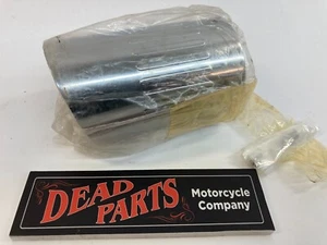 Harley NOS new chrome fluted 3" exhaust muffler tip end cap single - Picture 1 of 2