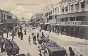 Barbados - BRIDGETOWN - Roebuck Street, W. L. Johnson & Co. - Publ. Plimmer's St - Bild 1 von 2
