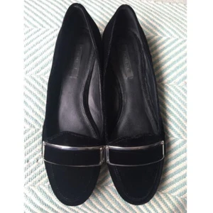 Rachel Zoe Lily Black Velvet Round Toe Flats, Size 9 - Picture 1 of 8