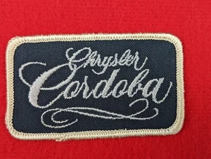 Vintage CHRYSLER CORDOBA Embroidered Fabric Patch EX+ - Picture 1 of 2