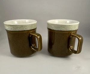 Juego de 2 tazas de gres RHYTHM hechas en Japón vintage años 70 MCM - Imagen 1 de 7