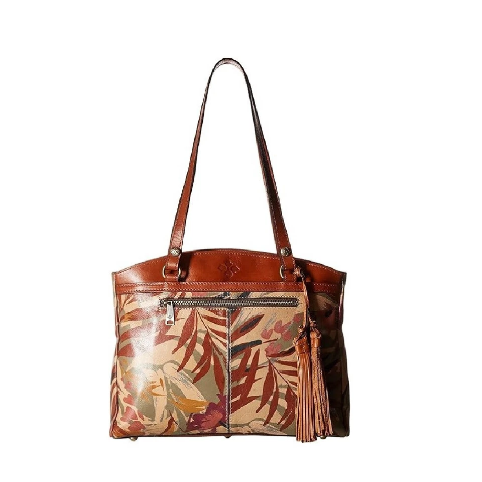 Patricia Nash Palm Leaves Collection Poppy Tote Shoulder Bag