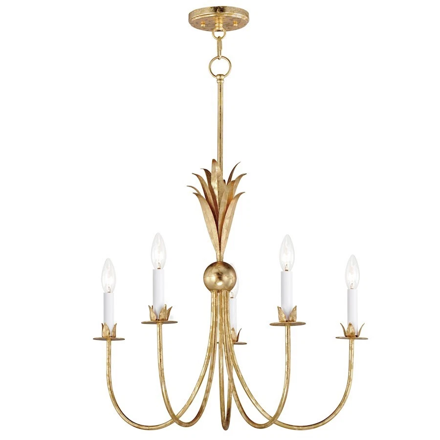 Maxim Lighting Paloma 5 Light Chandelier, Gold Leaf - MX2885GL - Image 1 of 1