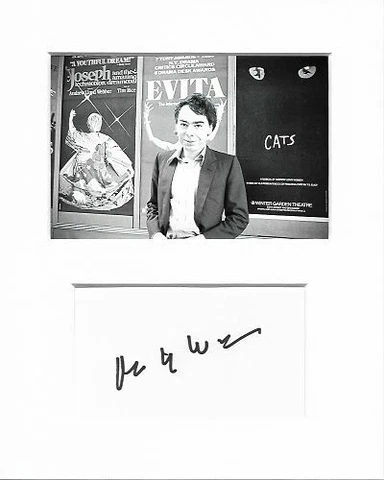 Andrew Lloyd Webber evita genuine authentic signed autograph display AFTAL COA Cover
