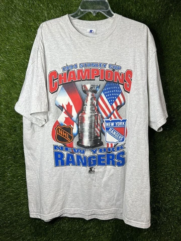 Vintage Starter 1994 Stanley Cup Champions New York Rangers NHL Shirt XL Cover