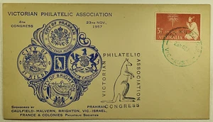 1937 FDC Australia Victorian Philatelic Association Congress First Day Cover - Picture 1 of 2