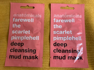 2x Anatomicals Farewell The Scarlet Pimplehell Deep Cleansing Face Mud Mask NEW - Image 1 of 2
