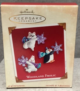 Hallmark 2002 Andenken Ornament Woodland Frolic 3er Set - Bild 1 von 2