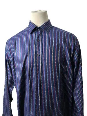 Bugatchi Umo Mens Shirt Size XXL Multicolor Striped Button Long Sleeve Dress  - Image 1 of 4